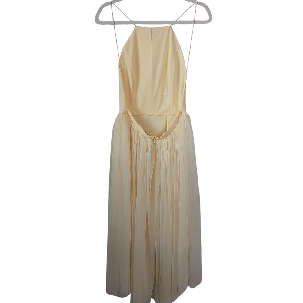 ASOS Elegant Cream Midi Dress